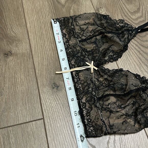 Heidi Klum Black Lace Unlined Wireless Bra Size Large - Picture 6 of 10